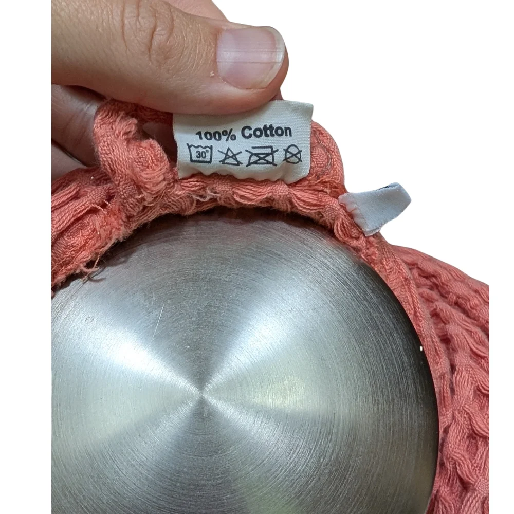 100% Cotton Waffle Knit Light Terracotta Robe - Picture 5 of 6